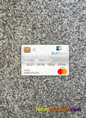 Cameroon BGFI bank master debit card photolook